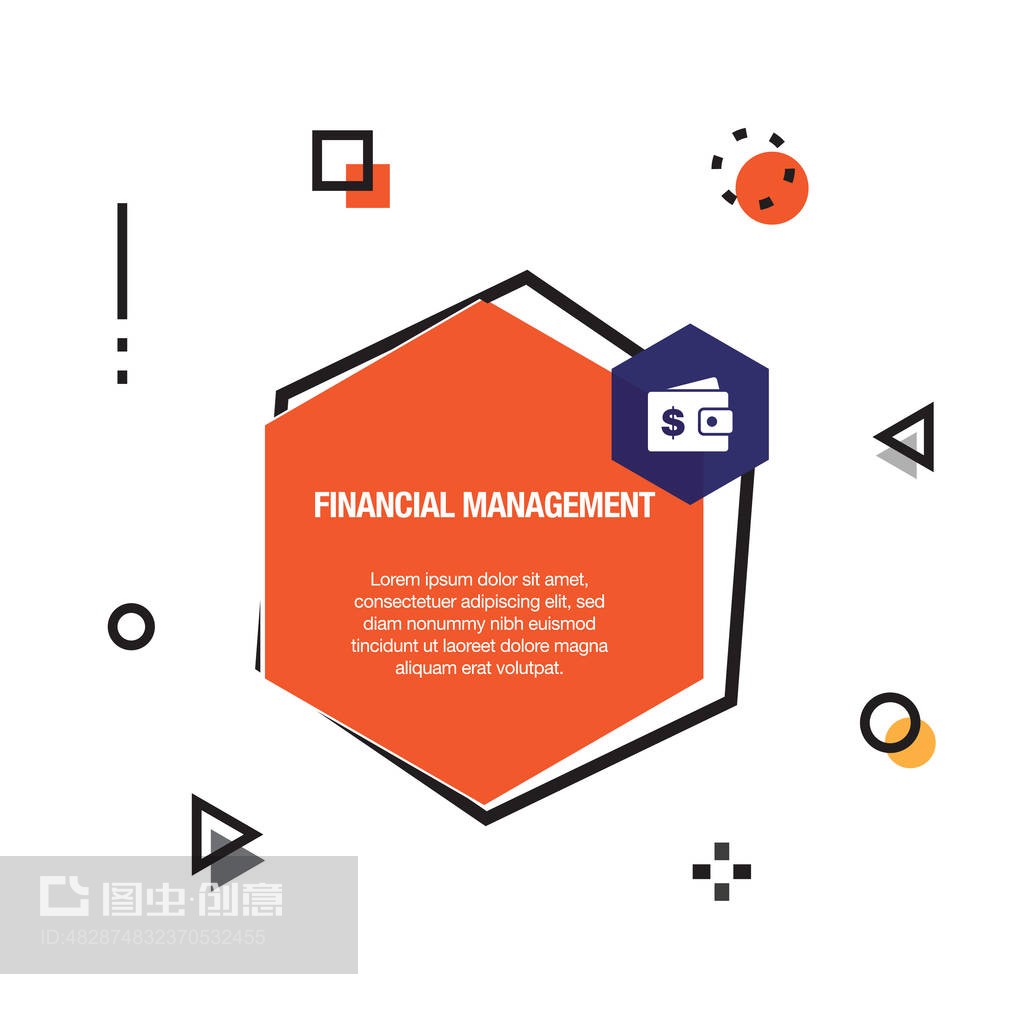 财务管理信息图标。矢量插图Financial Management Infographic Icon. Vector illustration